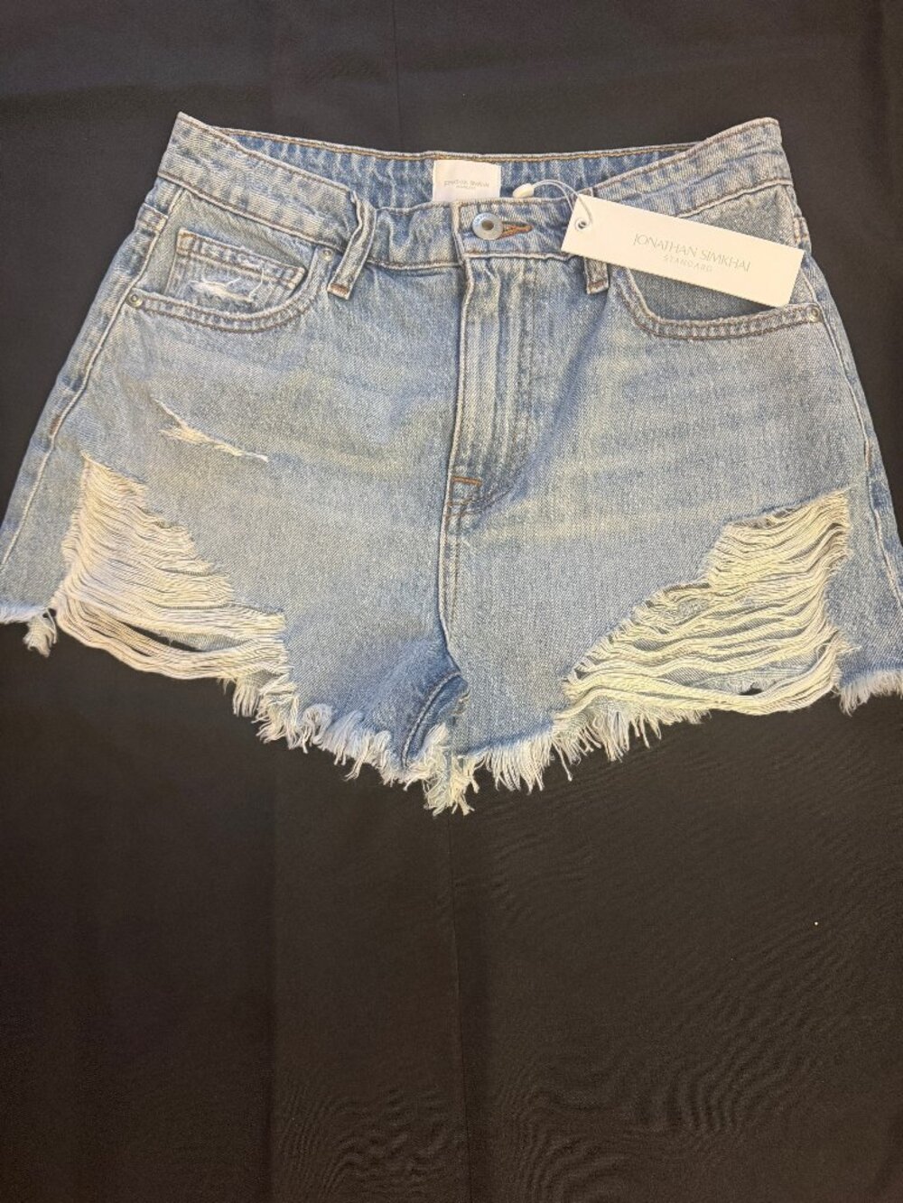 Jonathan Simkhai "Ripped" high waisted short short; new with tags